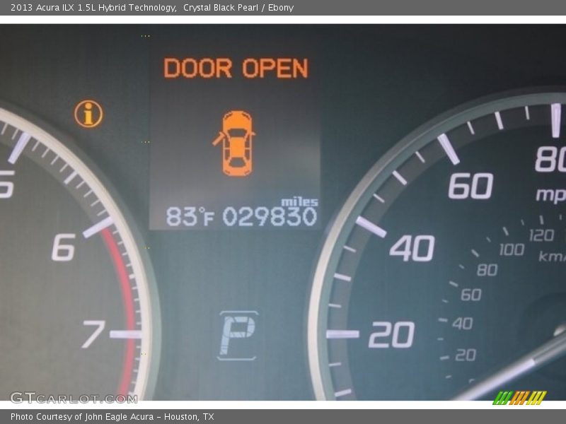 Crystal Black Pearl / Ebony 2013 Acura ILX 1.5L Hybrid Technology
