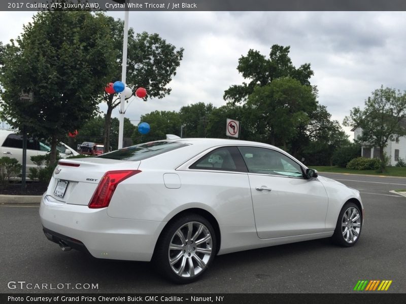 Crystal White Tricoat / Jet Black 2017 Cadillac ATS Luxury AWD