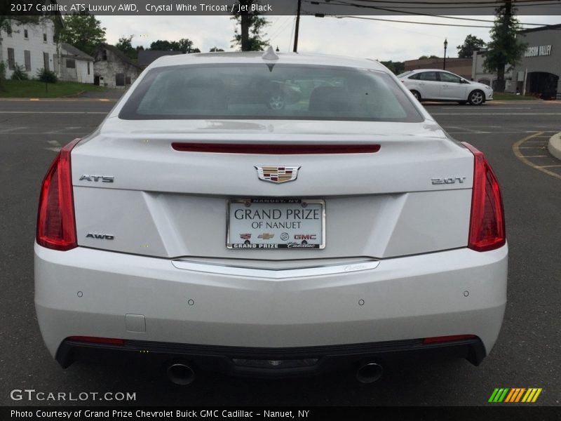 Crystal White Tricoat / Jet Black 2017 Cadillac ATS Luxury AWD