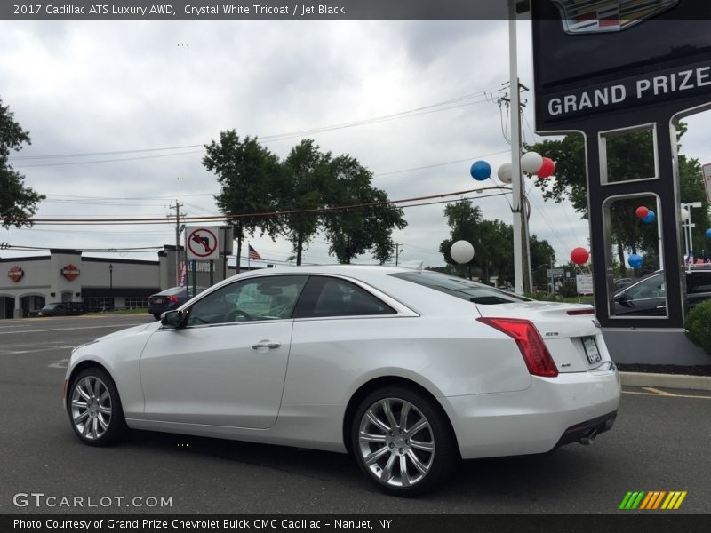 Crystal White Tricoat / Jet Black 2017 Cadillac ATS Luxury AWD