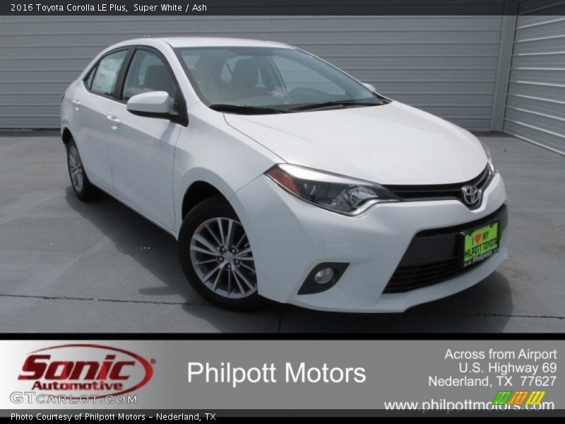 Super White / Ash 2016 Toyota Corolla LE Plus