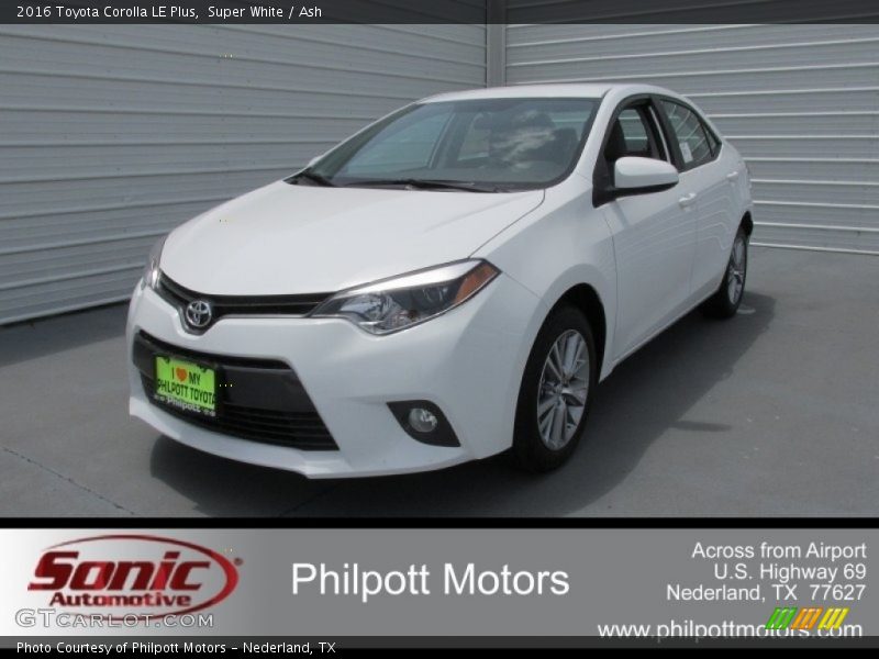 Super White / Ash 2016 Toyota Corolla LE Plus