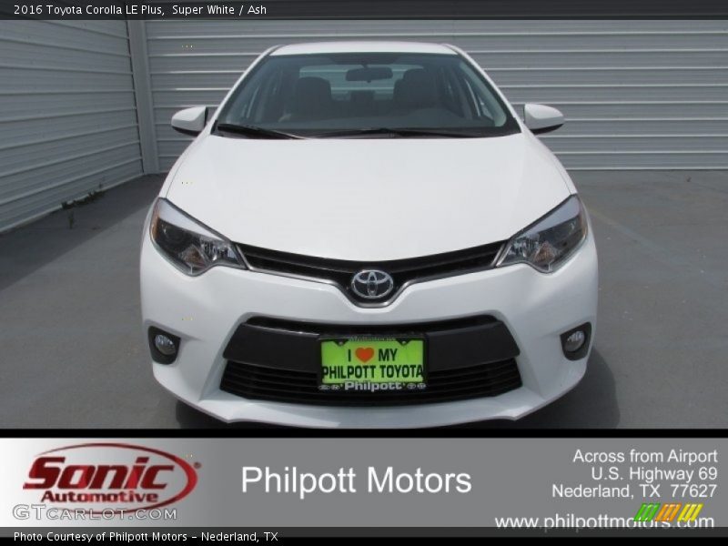 Super White / Ash 2016 Toyota Corolla LE Plus