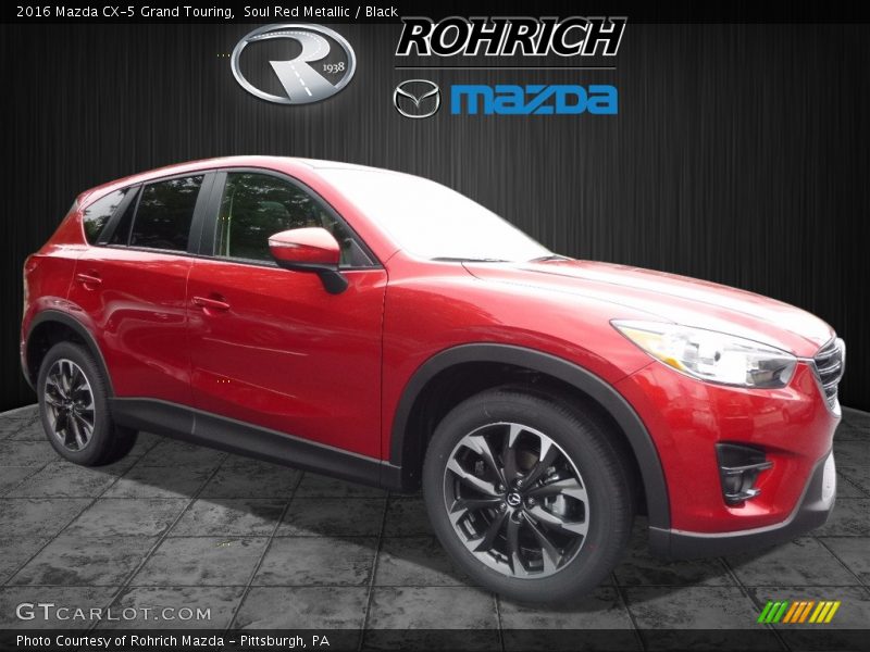 Soul Red Metallic / Black 2016 Mazda CX-5 Grand Touring