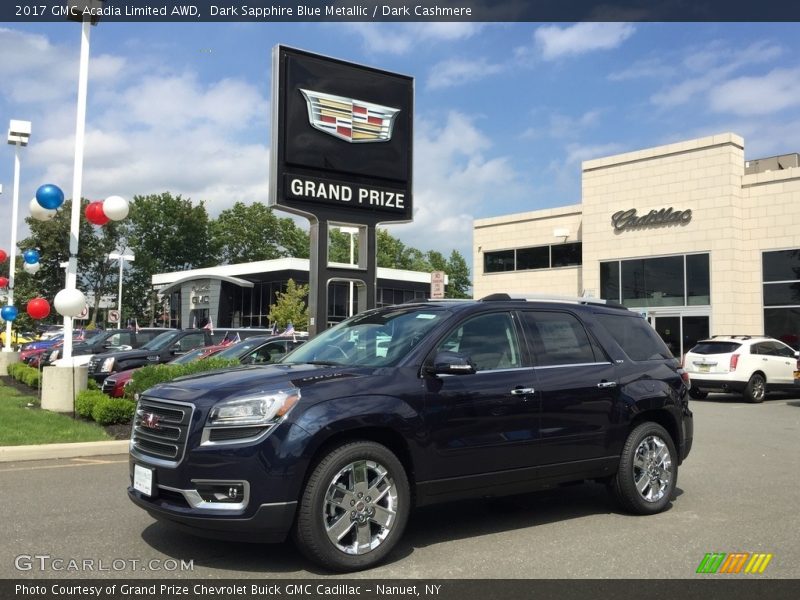 Dark Sapphire Blue Metallic / Dark Cashmere 2017 GMC Acadia Limited AWD