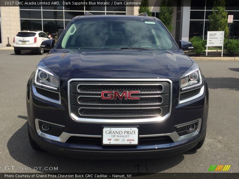 Dark Sapphire Blue Metallic / Dark Cashmere 2017 GMC Acadia Limited AWD