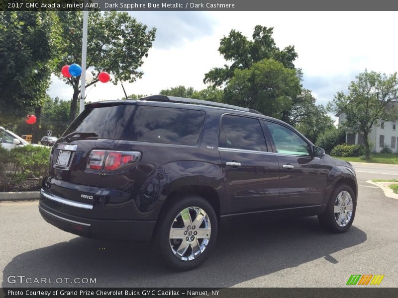 Dark Sapphire Blue Metallic / Dark Cashmere 2017 GMC Acadia Limited AWD