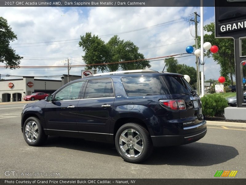 Dark Sapphire Blue Metallic / Dark Cashmere 2017 GMC Acadia Limited AWD