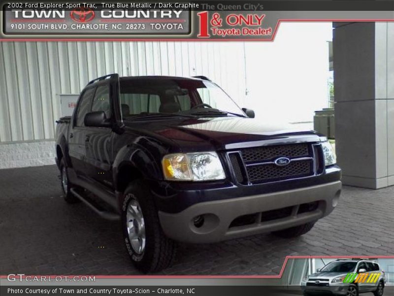 True Blue Metallic / Dark Graphite 2002 Ford Explorer Sport Trac