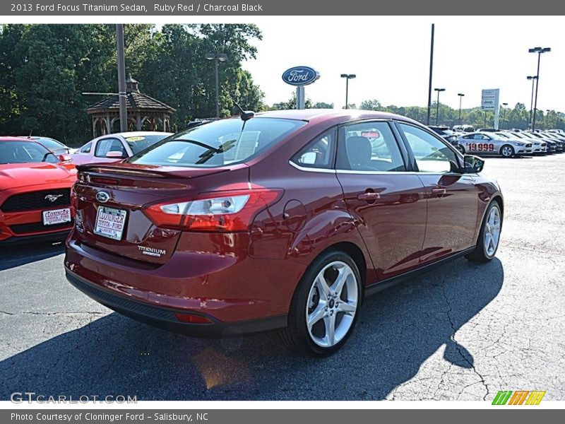 Ruby Red / Charcoal Black 2013 Ford Focus Titanium Sedan