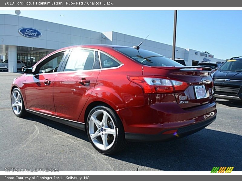 Ruby Red / Charcoal Black 2013 Ford Focus Titanium Sedan