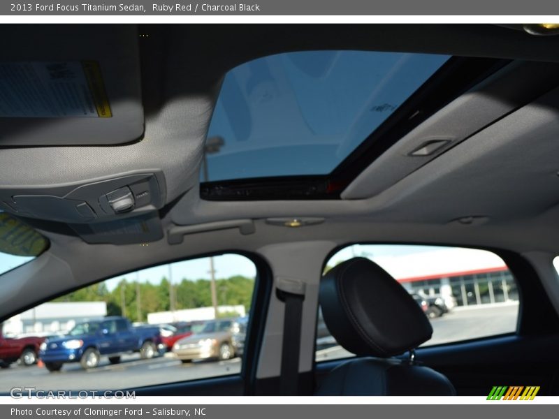Ruby Red / Charcoal Black 2013 Ford Focus Titanium Sedan