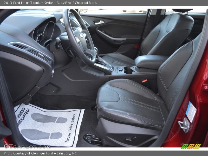 Ruby Red / Charcoal Black 2013 Ford Focus Titanium Sedan