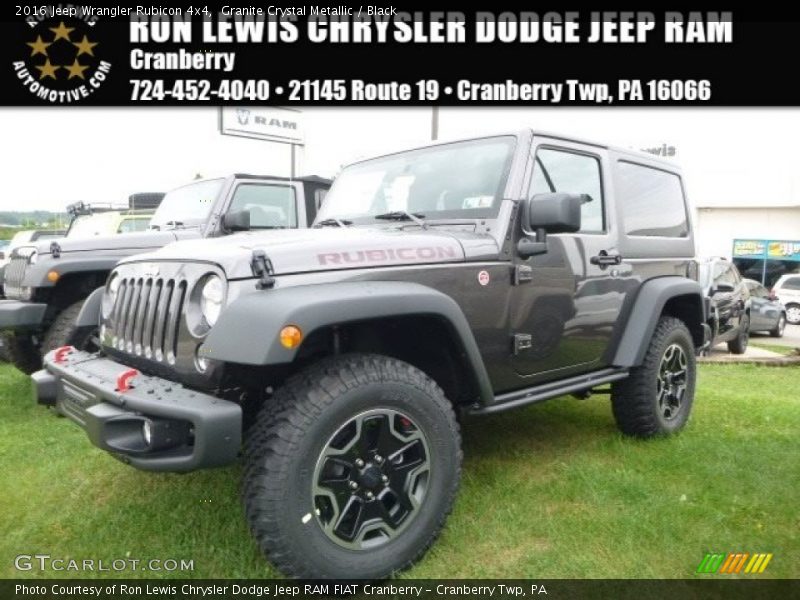 Granite Crystal Metallic / Black 2016 Jeep Wrangler Rubicon 4x4