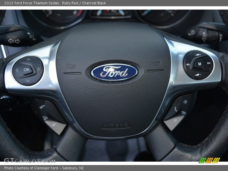 Ruby Red / Charcoal Black 2013 Ford Focus Titanium Sedan