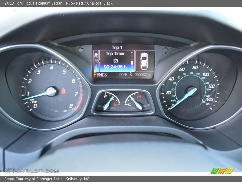 Ruby Red / Charcoal Black 2013 Ford Focus Titanium Sedan