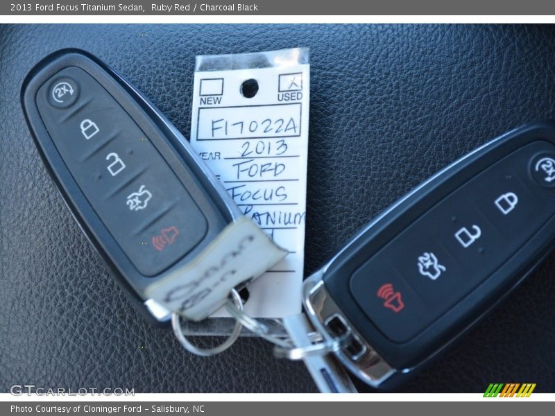 Ruby Red / Charcoal Black 2013 Ford Focus Titanium Sedan