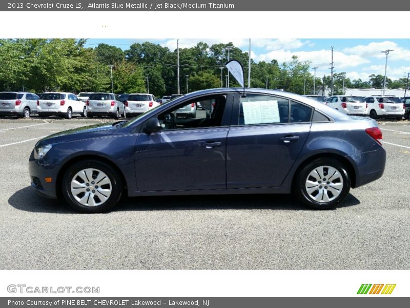 Atlantis Blue Metallic / Jet Black/Medium Titanium 2013 Chevrolet Cruze LS