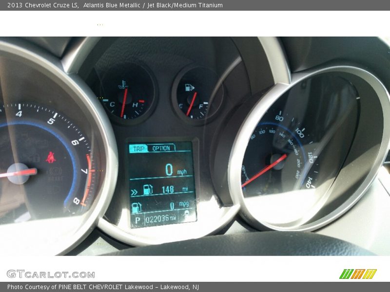 Atlantis Blue Metallic / Jet Black/Medium Titanium 2013 Chevrolet Cruze LS