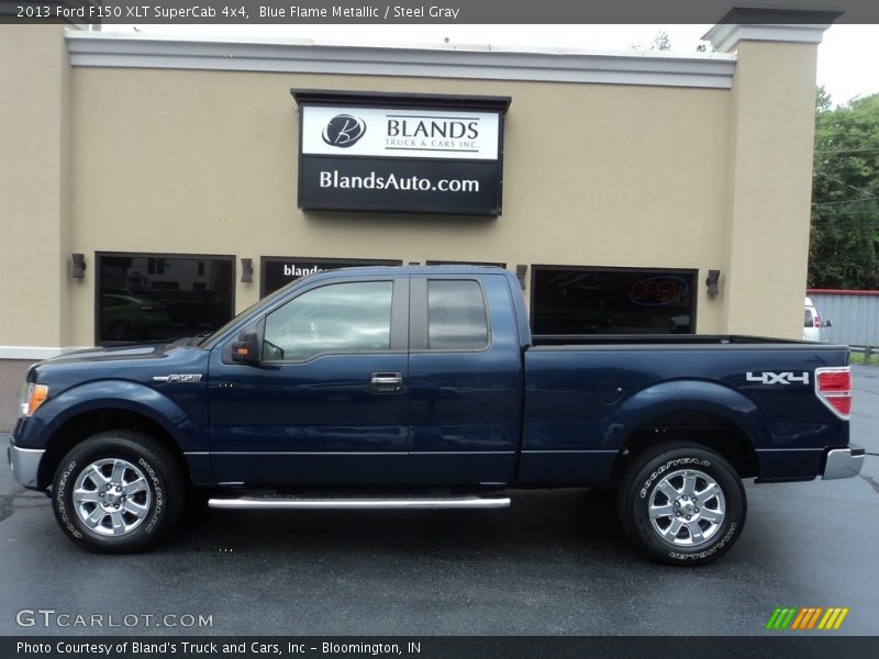 Blue Flame Metallic / Steel Gray 2013 Ford F150 XLT SuperCab 4x4