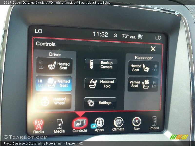 Controls of 2017 Durango Citadel AWD