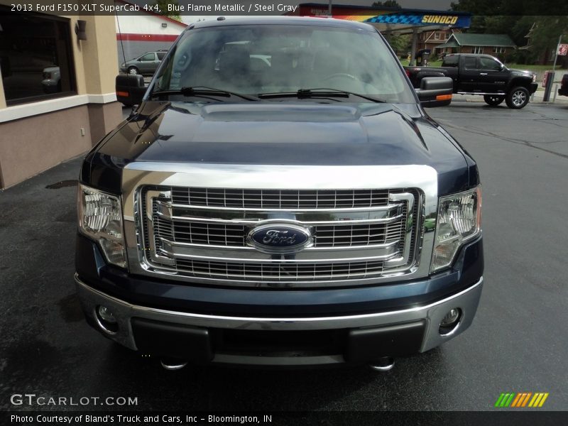 Blue Flame Metallic / Steel Gray 2013 Ford F150 XLT SuperCab 4x4