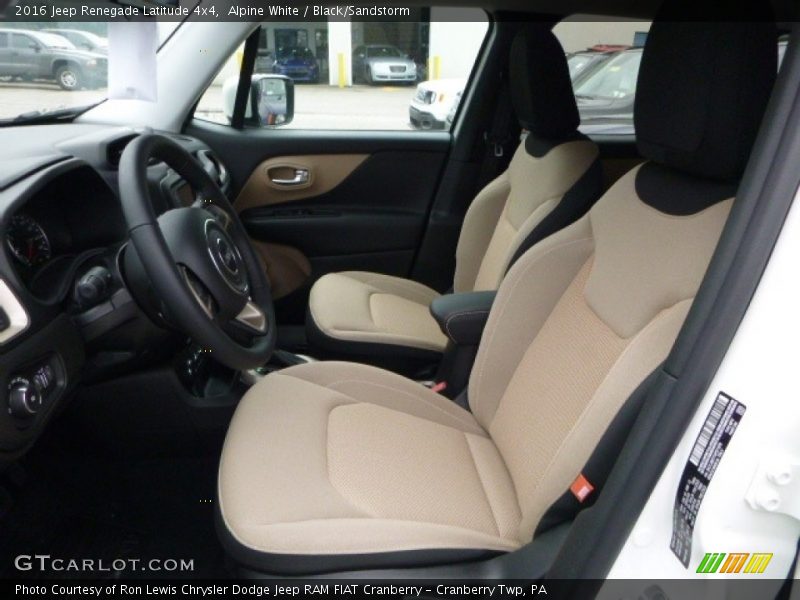 Alpine White / Black/Sandstorm 2016 Jeep Renegade Latitude 4x4