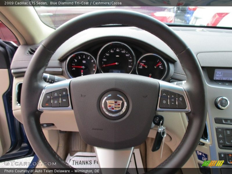 Blue Diamond Tri-Coat / Cashmere/Cocoa 2009 Cadillac CTS Sedan
