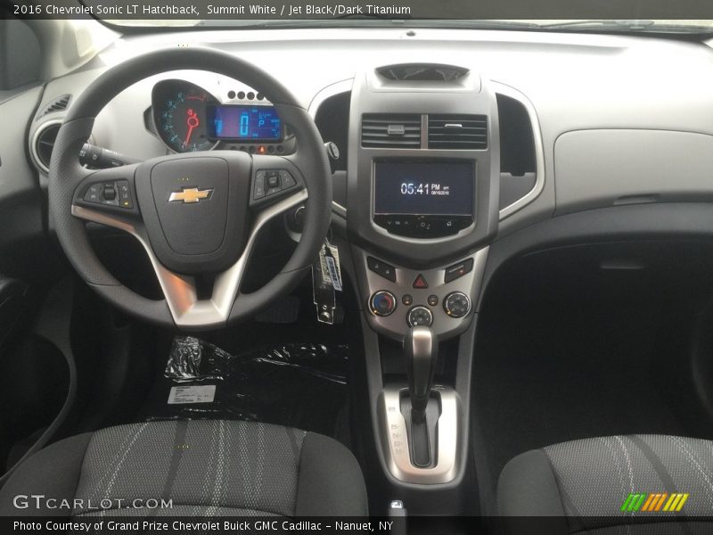 Summit White / Jet Black/Dark Titanium 2016 Chevrolet Sonic LT Hatchback