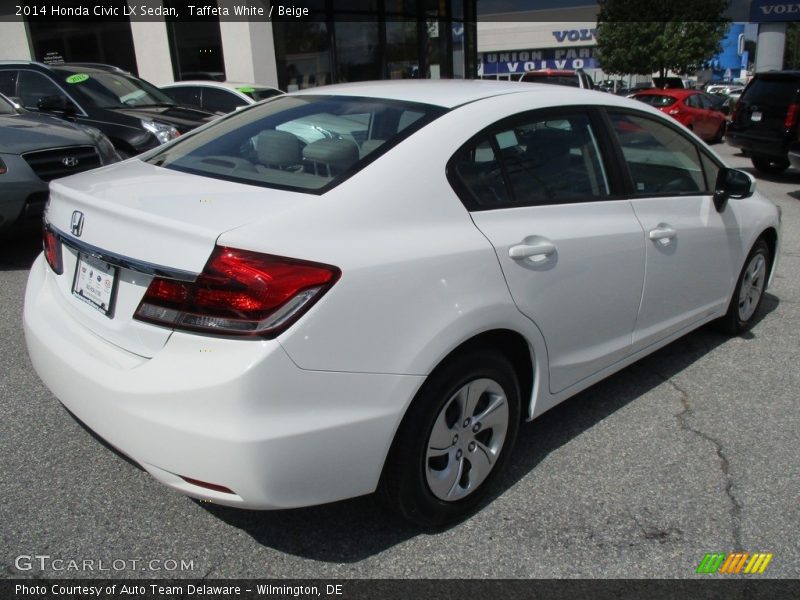 Taffeta White / Beige 2014 Honda Civic LX Sedan