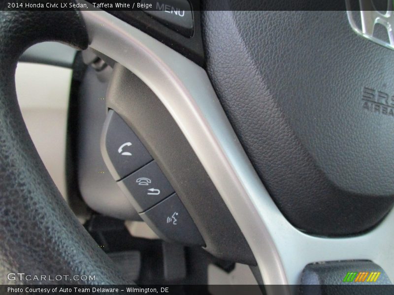 Taffeta White / Beige 2014 Honda Civic LX Sedan