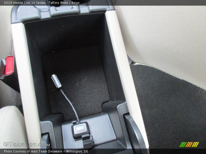 Taffeta White / Beige 2014 Honda Civic LX Sedan
