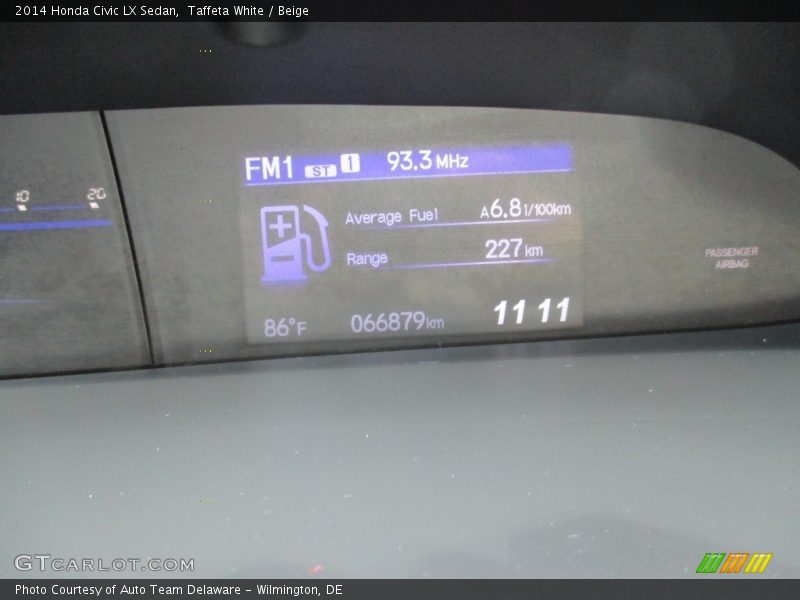 Taffeta White / Beige 2014 Honda Civic LX Sedan
