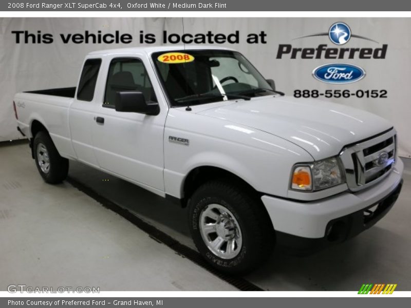 Oxford White / Medium Dark Flint 2008 Ford Ranger XLT SuperCab 4x4