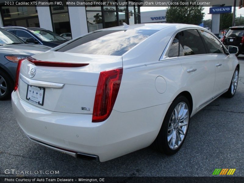 White Diamond Tricoat / Very Light Platinum/Dark Urban/Cocoa Opus Full Leather 2013 Cadillac XTS Platinum FWD