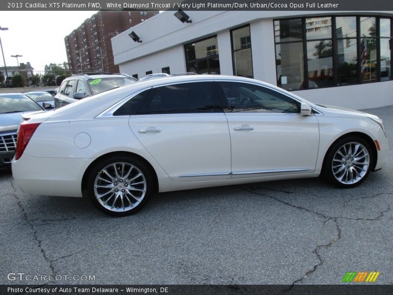 White Diamond Tricoat / Very Light Platinum/Dark Urban/Cocoa Opus Full Leather 2013 Cadillac XTS Platinum FWD
