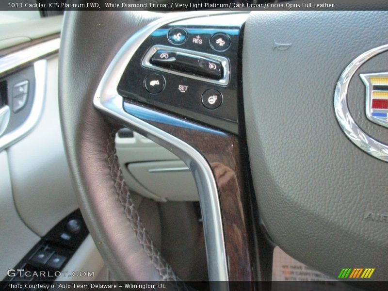 White Diamond Tricoat / Very Light Platinum/Dark Urban/Cocoa Opus Full Leather 2013 Cadillac XTS Platinum FWD
