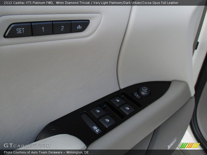 White Diamond Tricoat / Very Light Platinum/Dark Urban/Cocoa Opus Full Leather 2013 Cadillac XTS Platinum FWD