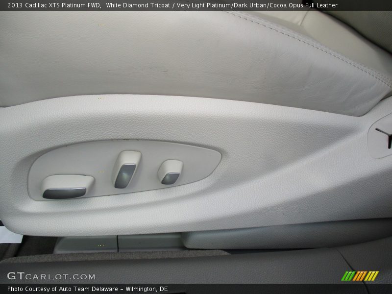 White Diamond Tricoat / Very Light Platinum/Dark Urban/Cocoa Opus Full Leather 2013 Cadillac XTS Platinum FWD