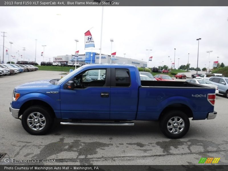 Blue Flame Metallic / Steel Gray 2013 Ford F150 XLT SuperCab 4x4