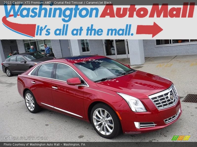 Crystal Red Tintcoat / Caramel/Jet Black 2013 Cadillac XTS Premium AWD