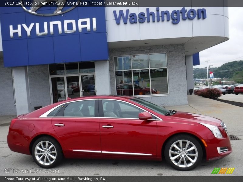 Crystal Red Tintcoat / Caramel/Jet Black 2013 Cadillac XTS Premium AWD