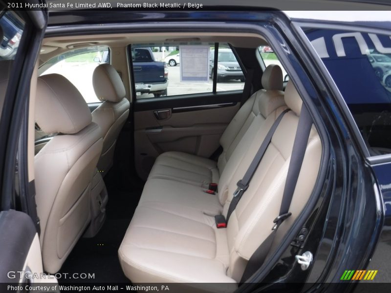 Phantom Black Metallic / Beige 2011 Hyundai Santa Fe Limited AWD