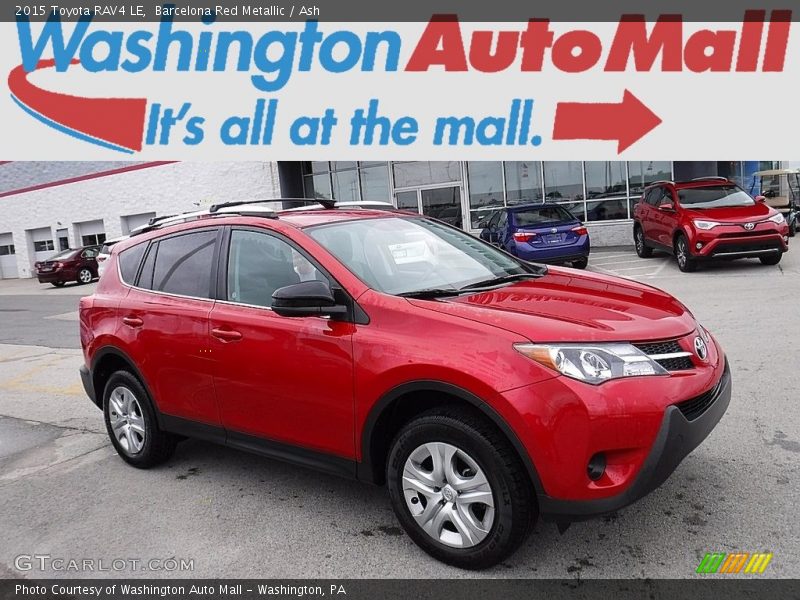 Barcelona Red Metallic / Ash 2015 Toyota RAV4 LE