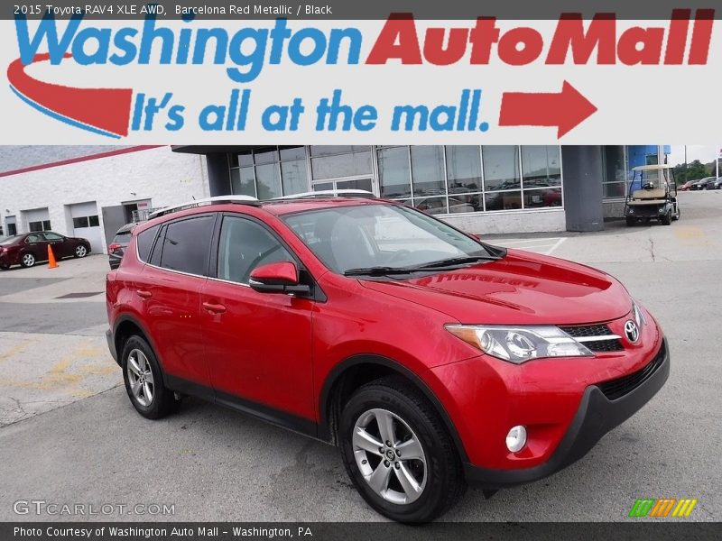 Barcelona Red Metallic / Black 2015 Toyota RAV4 XLE AWD