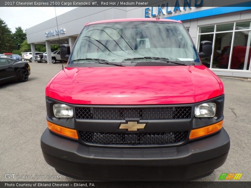 Red Hot / Medium Pewter 2017 Chevrolet Express 2500 Cargo Extended WT