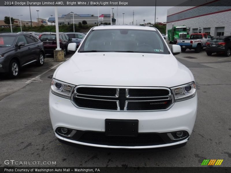 Bright White / Black/Light Frost Beige 2014 Dodge Durango Limited AWD