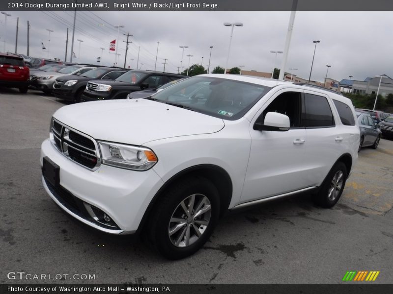 Bright White / Black/Light Frost Beige 2014 Dodge Durango Limited AWD