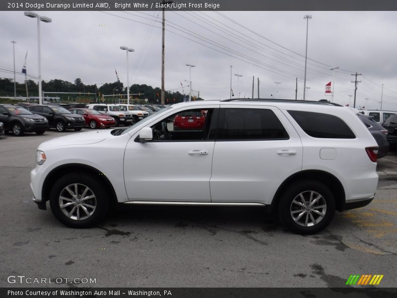 Bright White / Black/Light Frost Beige 2014 Dodge Durango Limited AWD