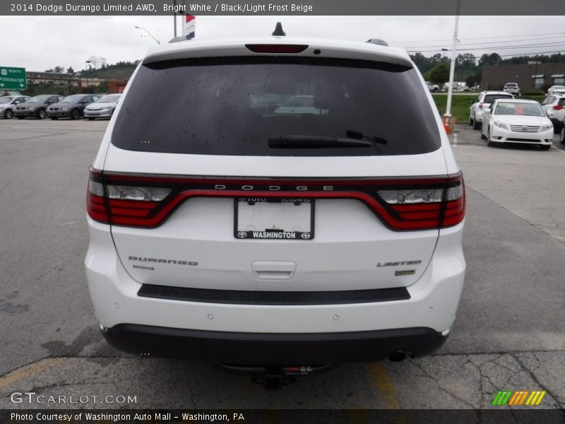 Bright White / Black/Light Frost Beige 2014 Dodge Durango Limited AWD